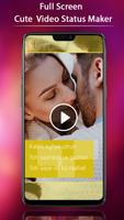 FullScreen Cute Video Status Maker - 30 SecLyrical Ekran Görüntüsü 3