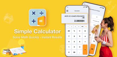 Simple Calculator: GPA & Math Affiche