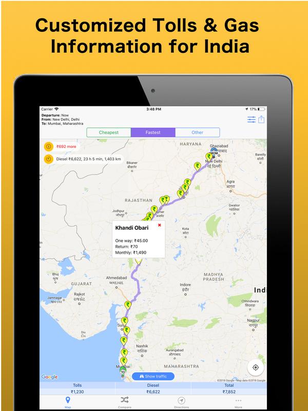 android 用の trip toll calculator car truck free tollguru apk