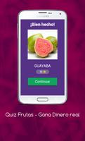 Quiz Frutas - Gana Dinero real скриншот 1