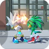 blue hedgehog beat 'em up icono