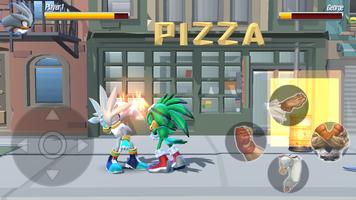 blue hedgehog beat 'em up постер