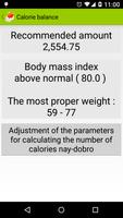 équilibre calorique capture d'écran 2
