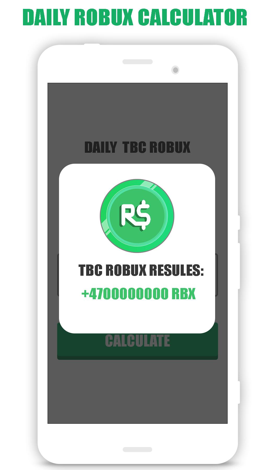 Free Robux Calculator For Roblox For Android Apk Download - free daily robux rbx calculator for android apk download