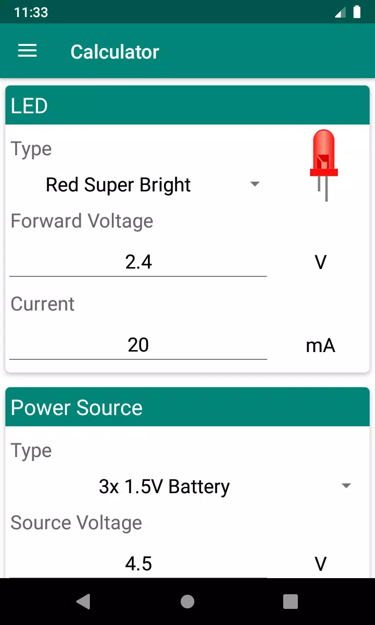 LED Widerstand - Rechner APK für Android herunterladen