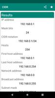 Calculateur de sous-réseau IP capture d'écran 1