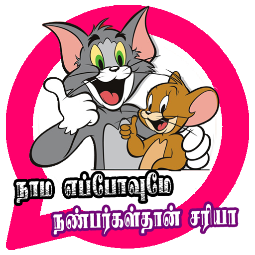 Tom and Jerry Tamil Sticker