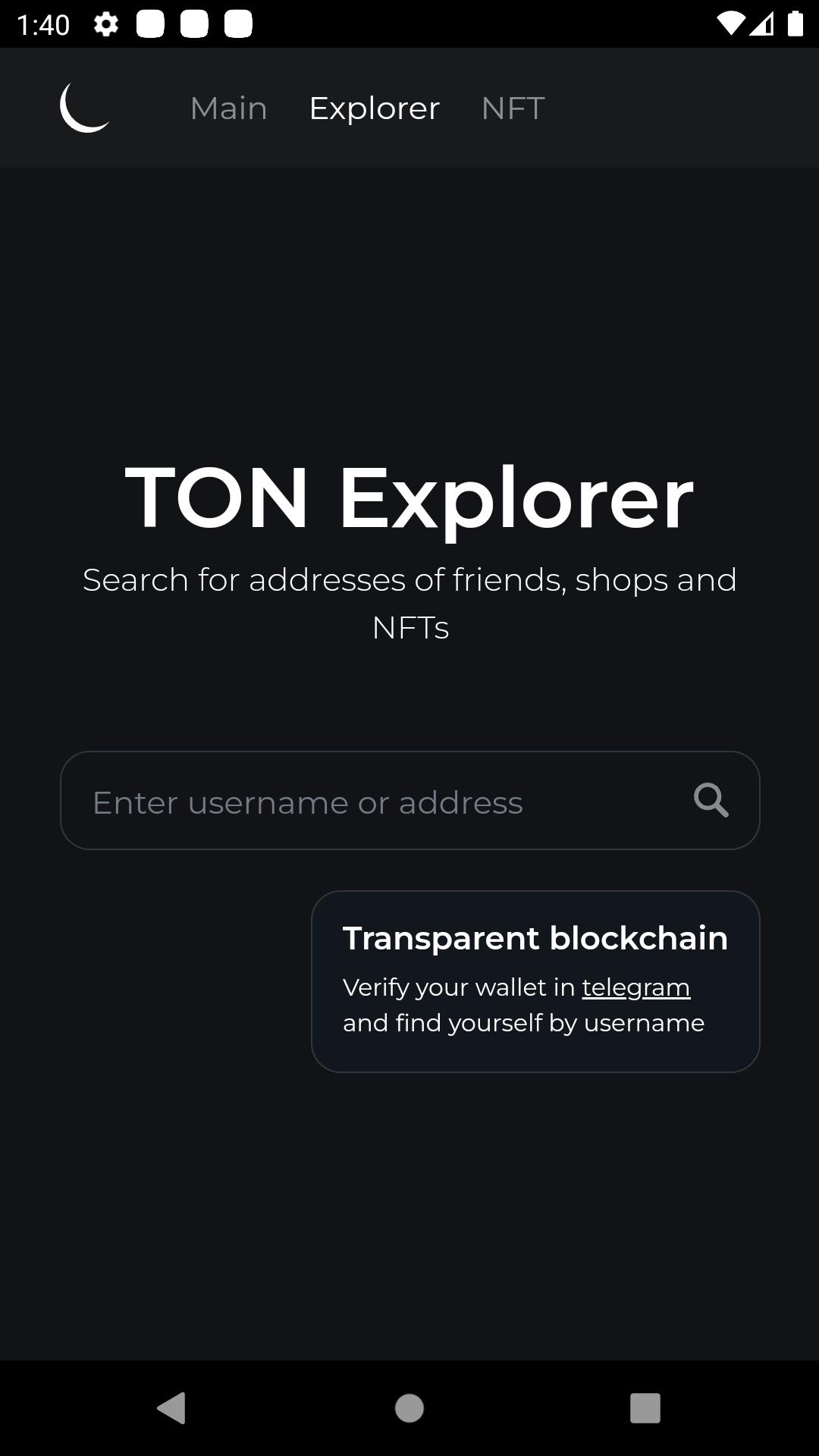 Ton explorer