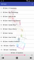 50 Cent MP3 Songs Music capture d'écran 2