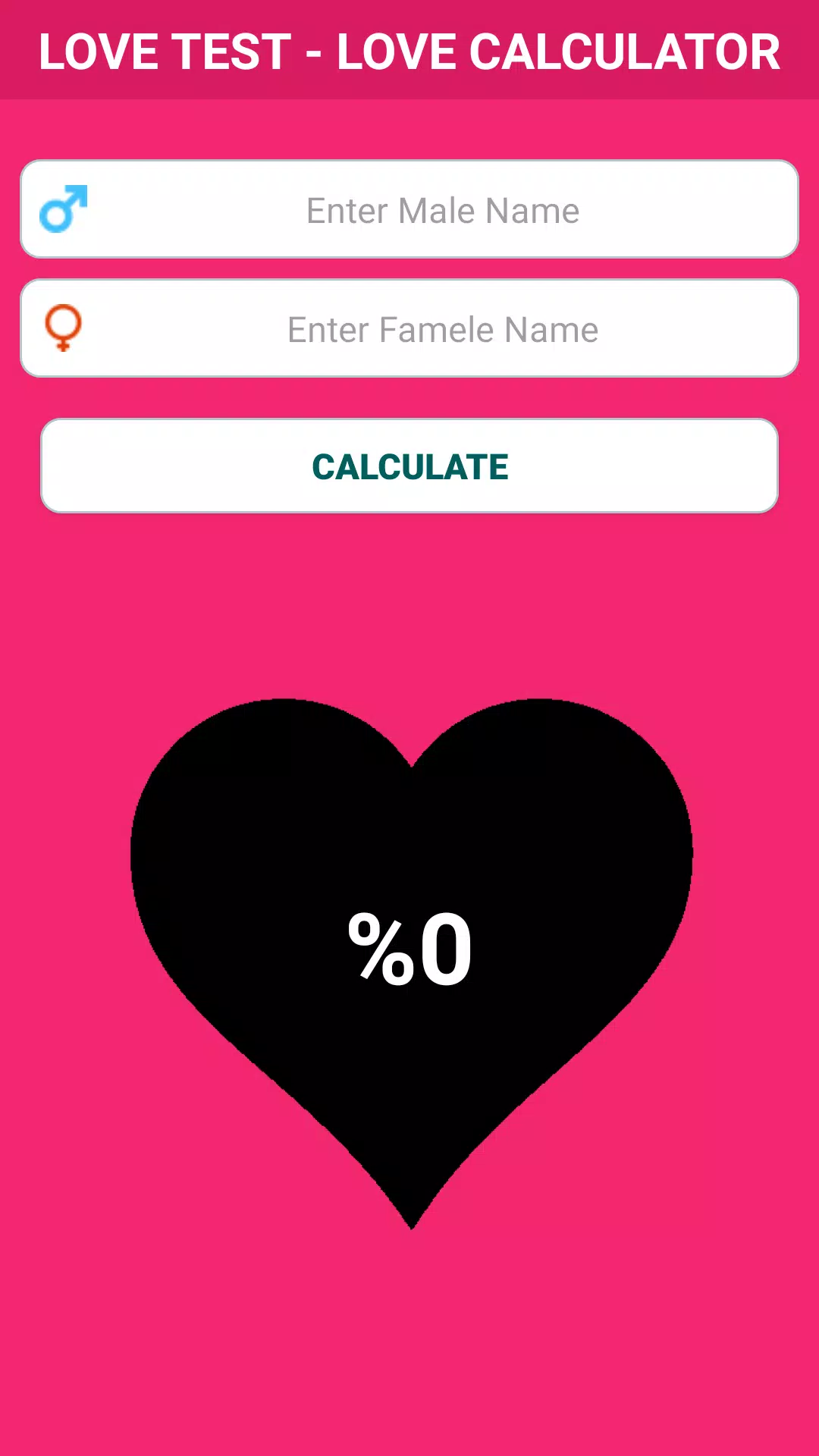 The app is called Love tester btw.