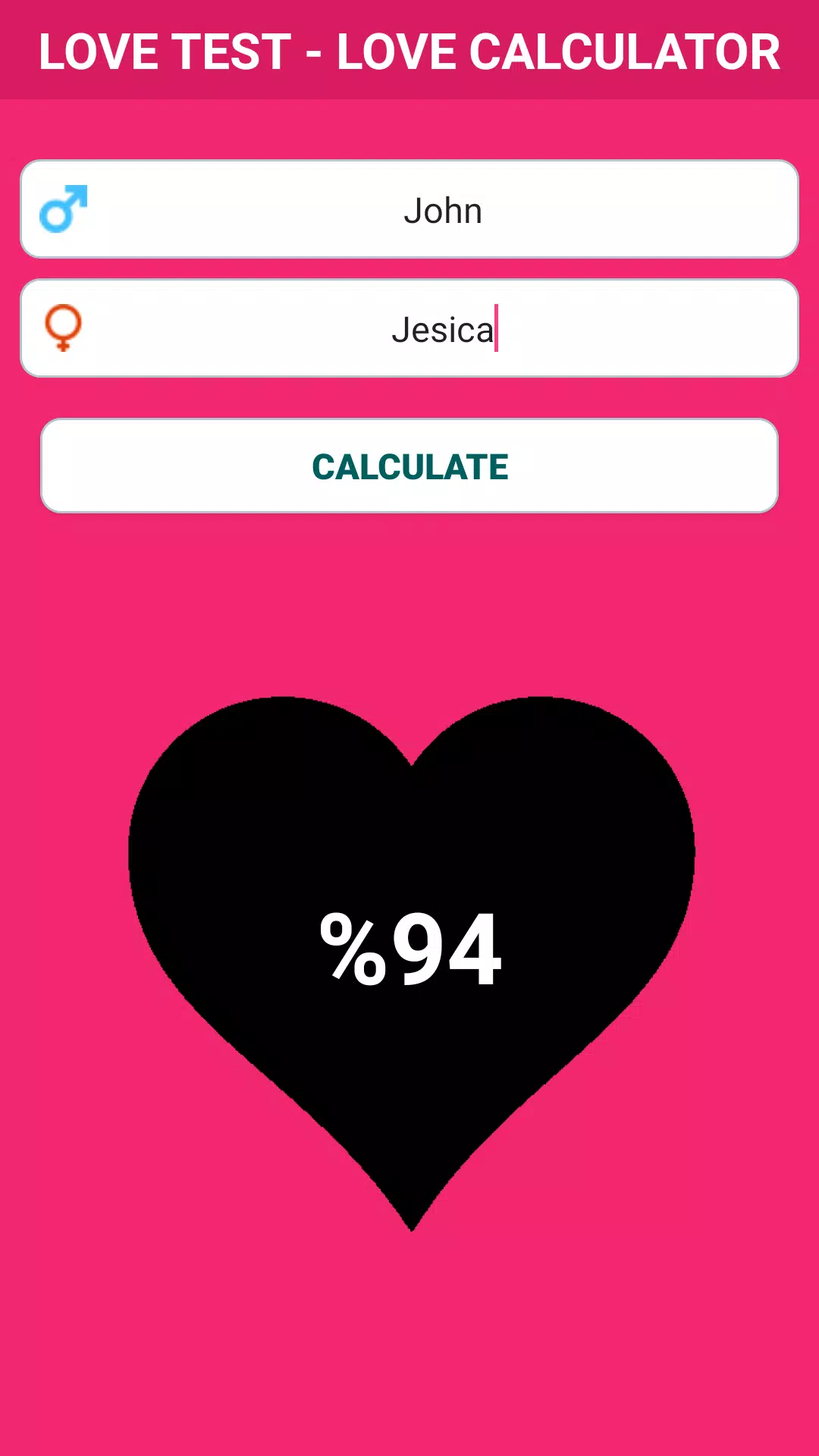 Test d'amour - Calculateur d'amour vrai APK pour Android Télécharger