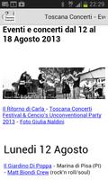 All concerts in Tuscany poster