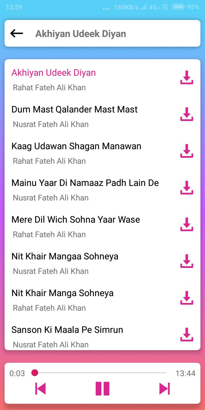 Top Nusrat Rahat Fateh Ali Khan Songs For Android Apk Download