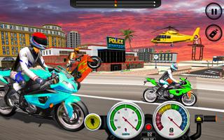 自行车游戏：驾驶游戏 - 摩托车赛车游戏 截图 1