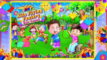 Kite flying factory - vlieger spel-poster