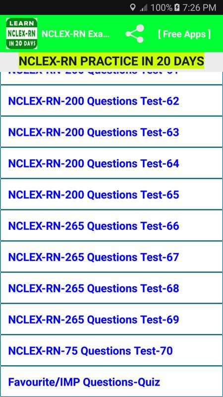 Nclex Rn امتحان مجاني الإعدادية For Android Apk Download