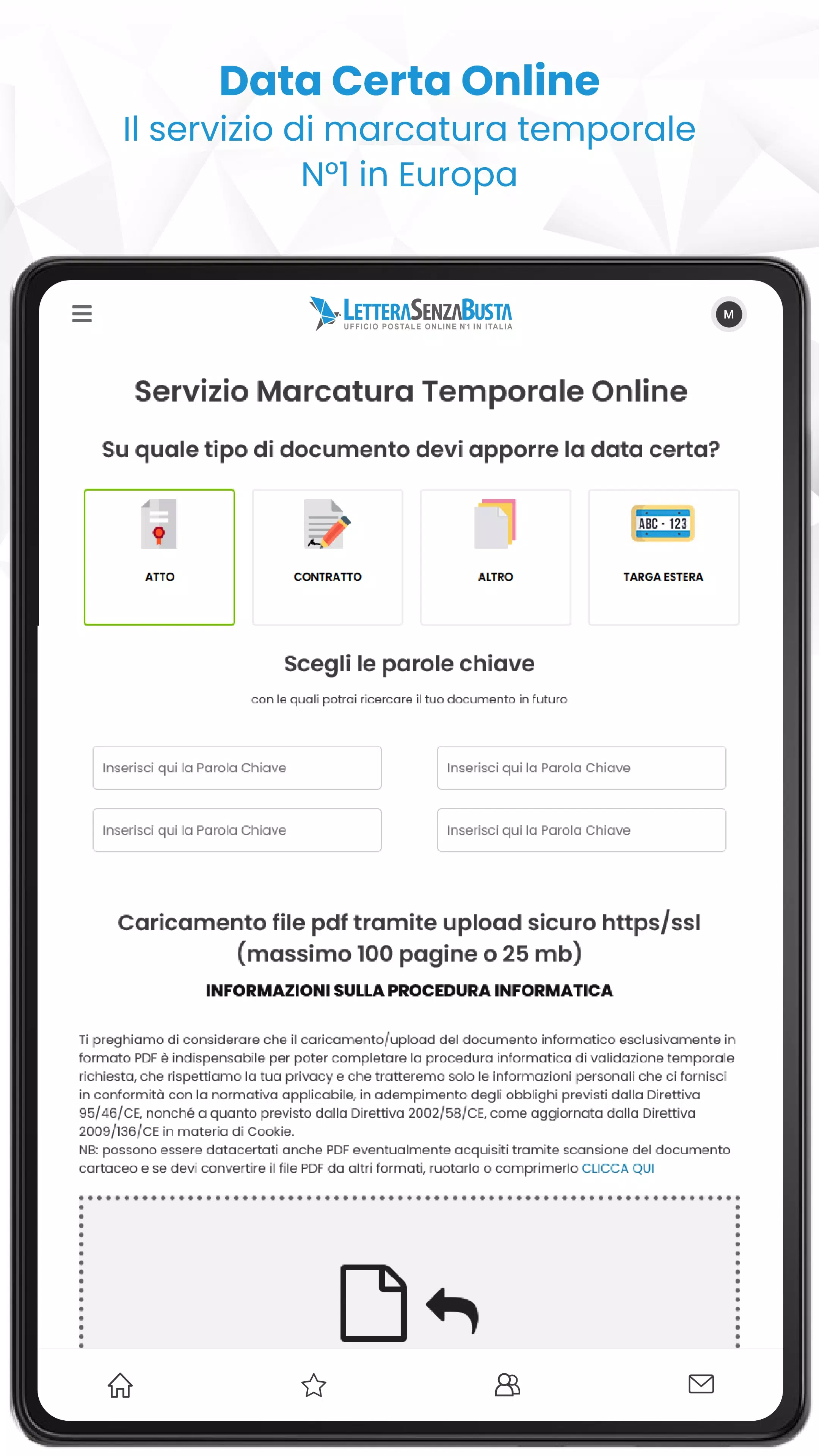 Lettera senza busta data certa