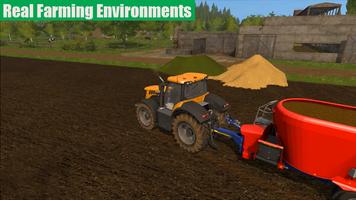 Heavy Farming Tractor Drive 3d الملصق