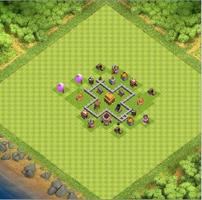 Top Town Hall 3 Trophy BaseMap الملصق