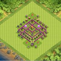 Top Town Hall 6 Trophy BaseMap Affiche