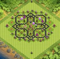 Top Town Hall 8 Hybrid BaseMap 포스터