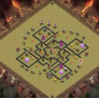 Top Town Hall 8 War Base Map スクリーンショット 2