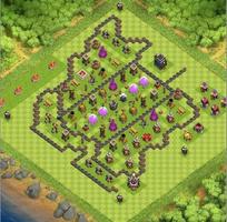 Top Town Hall 9 Trophy BaseMap Affiche