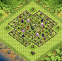 Top Town Hall 9 Trophy BaseMap capture d'écran 1