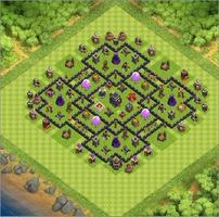 Top Town Hall 9 Trophy BaseMap capture d'écran 2