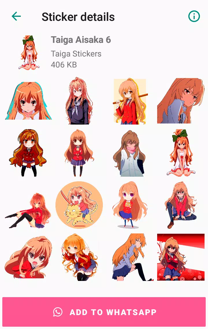 Toradora - Taiga Aisaka Anime Decal Sticker