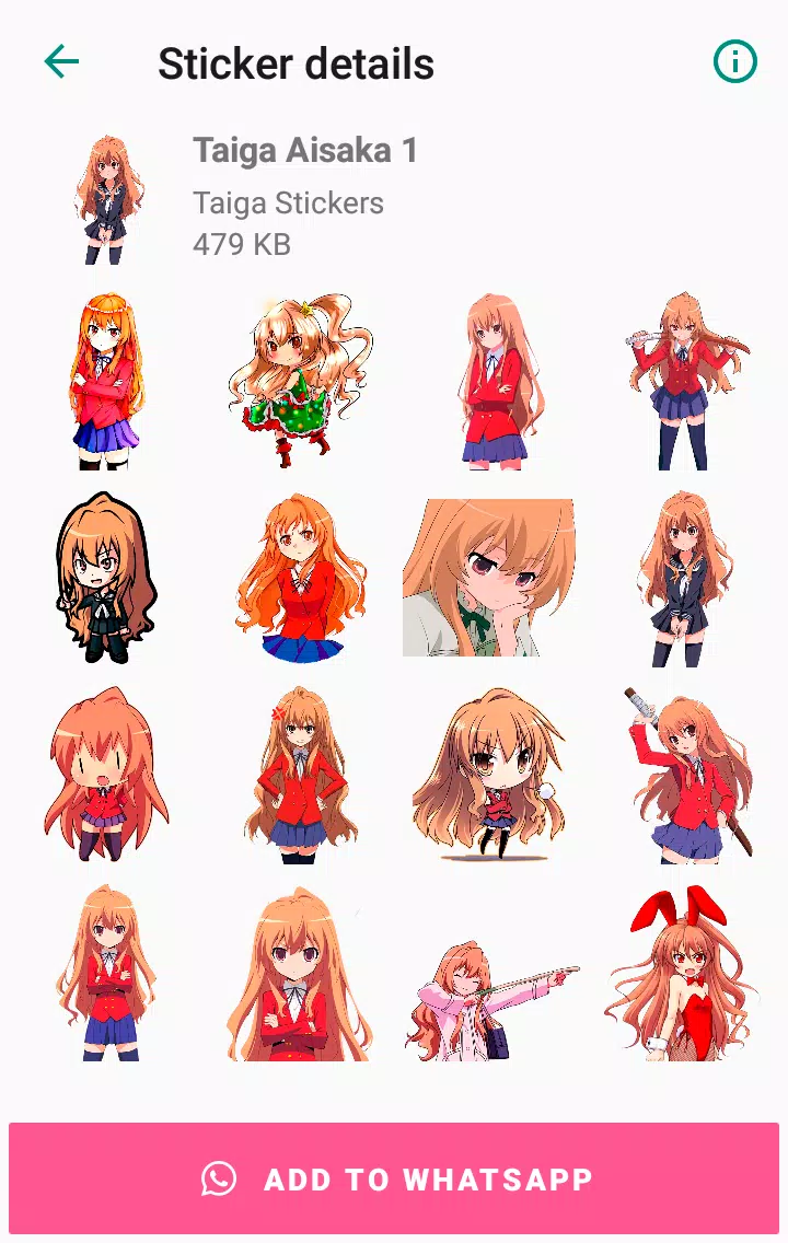 Toradora - Taiga Aisaka Anime Decal Sticker