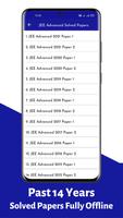 JEE Advanced Solved Papers تصوير الشاشة 1
