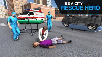 911 مهام الإنقاذ في حالات الط الملصق