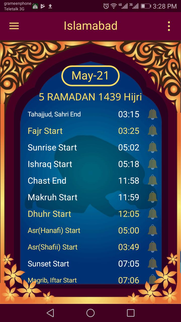 Pakistan Prayer Time para Android - APK Baixar