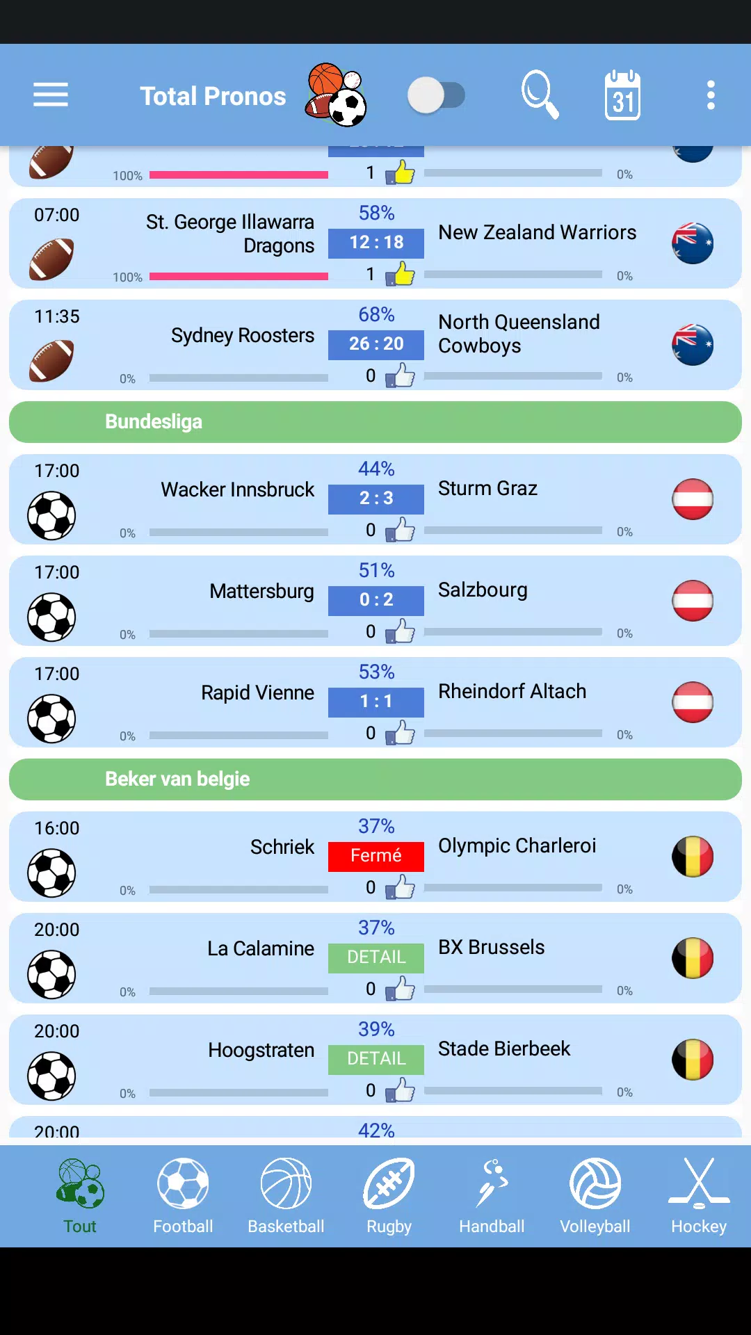 Bet prediction