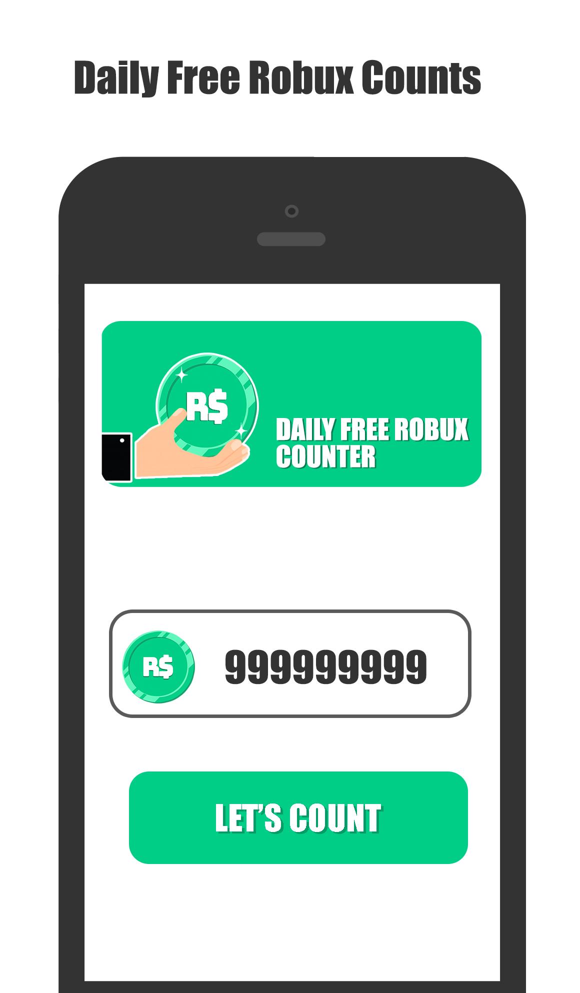 Daily Free Robux Counter For Roblox For Android Apk Download - roblox user counter