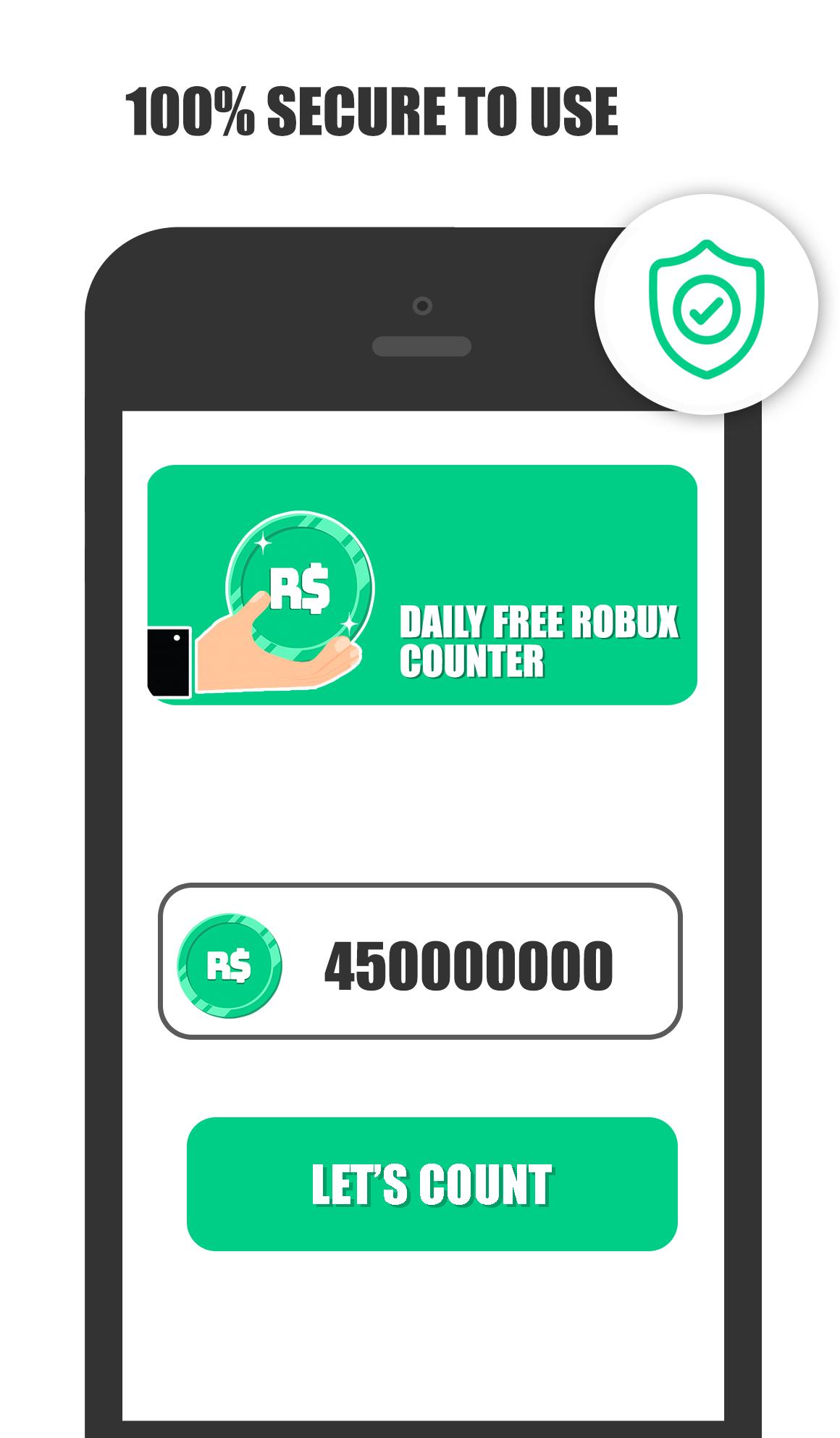 Daily Free Robux Counter For Roblox For Android Apk Download - free robux counter for roblox 2019 apk download latest android