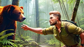 Hero Jungle Survival Games 3D Affiche