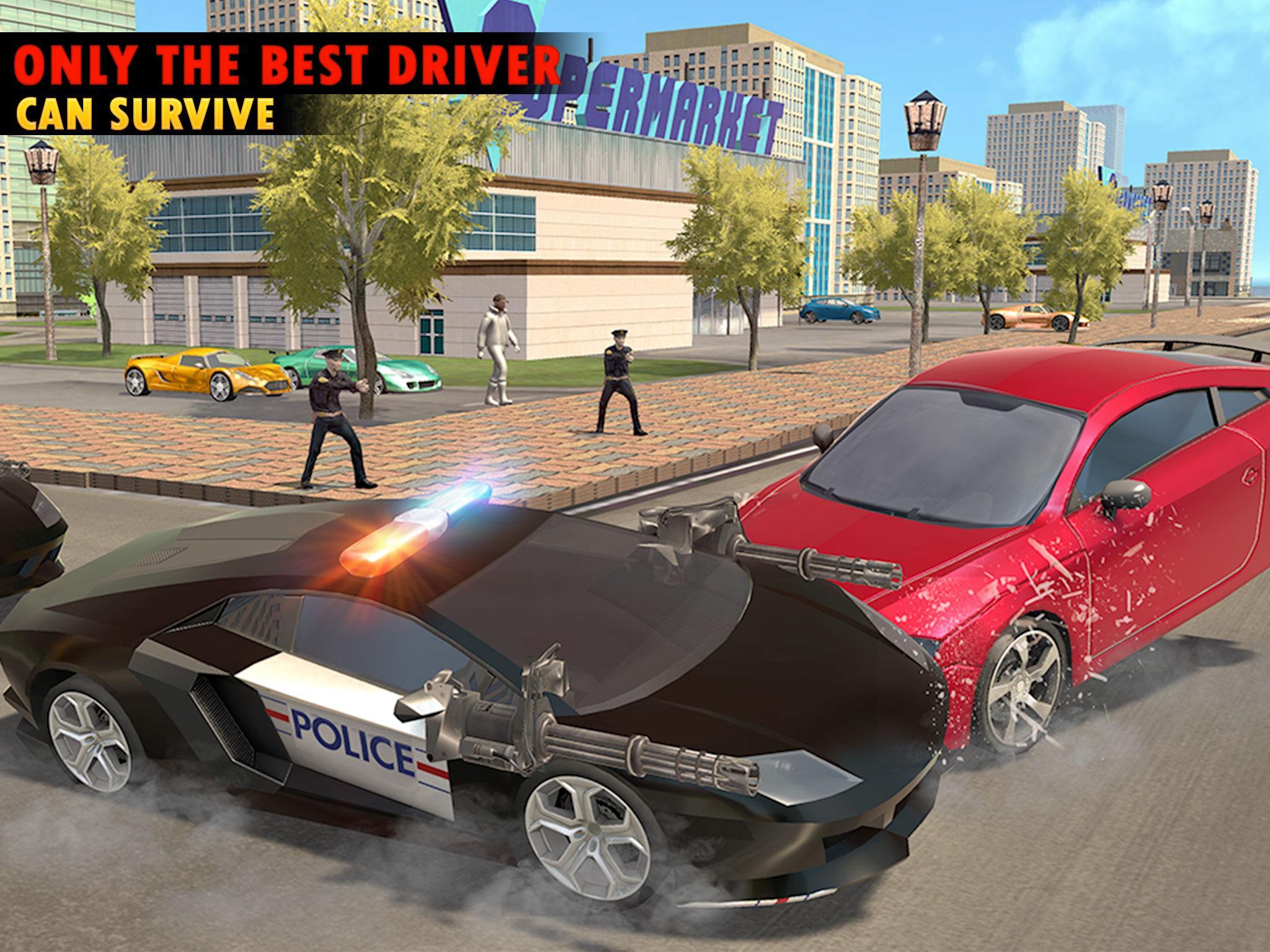 Us Police Car Gangster Chase Driving Simulator For Android Apk - lamborghini police car in vehicle simulator roblox