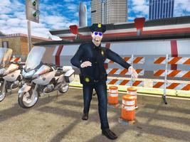 US Police Bike Chase Game Affiche