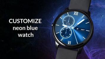 Neon Blau Intelligente Uhren Plakat