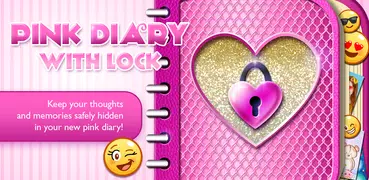 Pink Diary with Lock Password