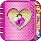 Pink Diary with Lock Password آئیکن