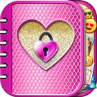 Pink Diary with Lock Password icon