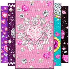 Diamond Hearts Wallpaper APK download