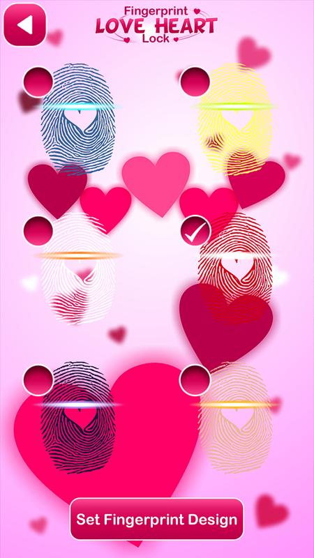 fingerprint love heart lock