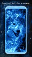 Ice Fire Wolf Wallpaper screenshot 3