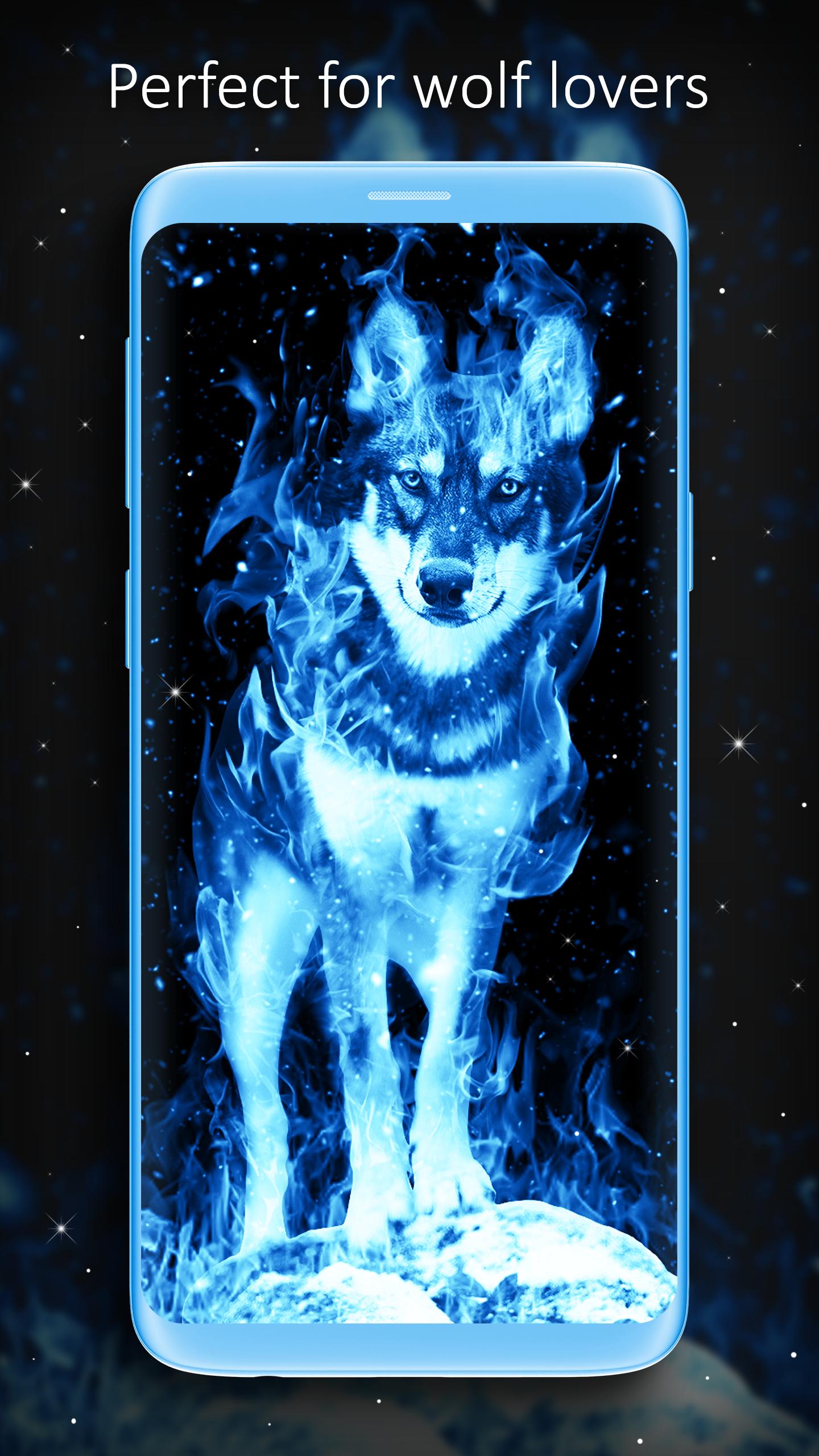 Ice Fire Wolf Wallpaper For Android Apk Download
