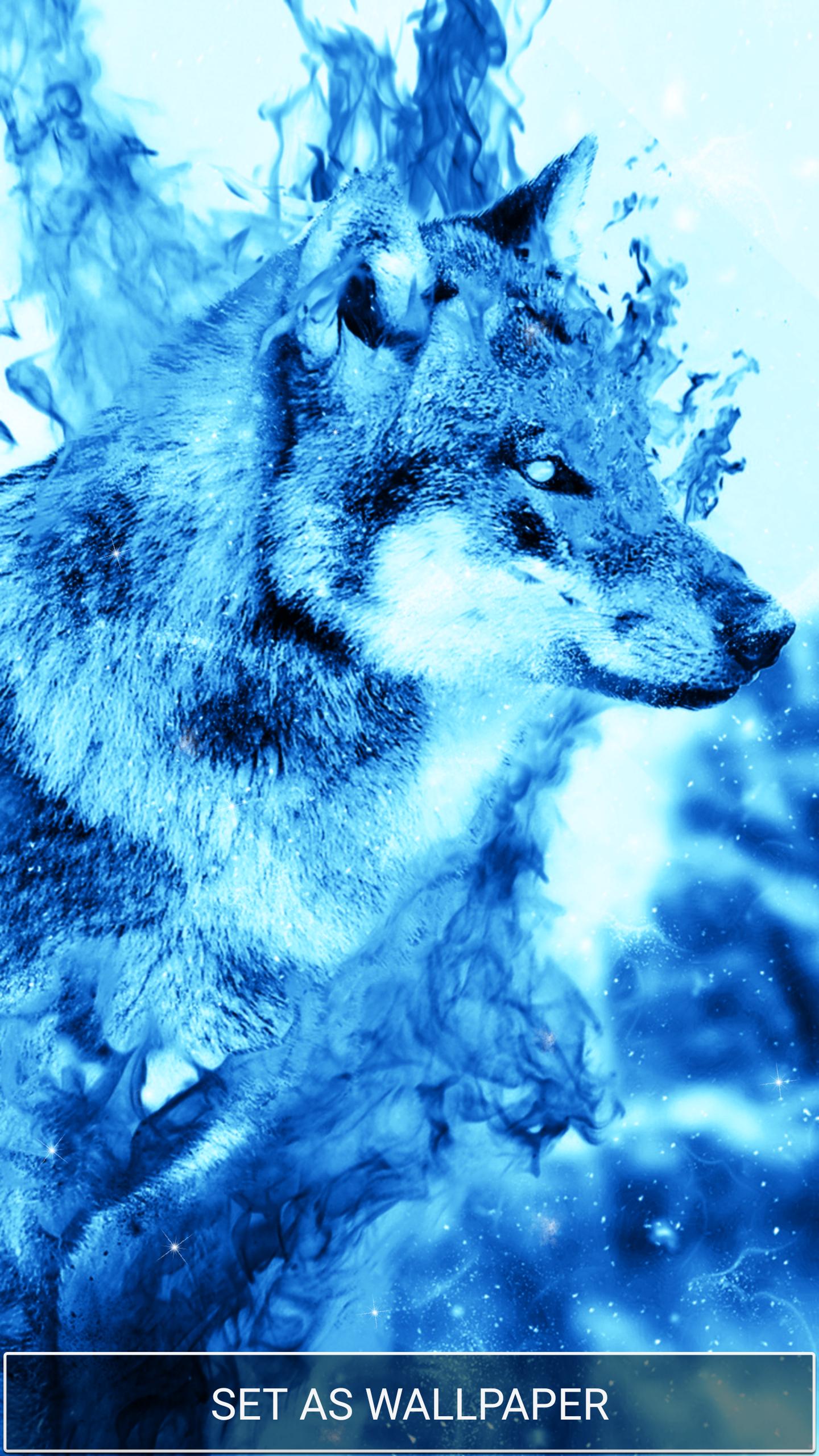 Ice Fire Wolf Wallpaper for Android - APK Download