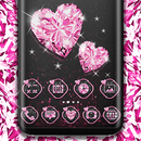 Pink Heart Diamond Theme APK